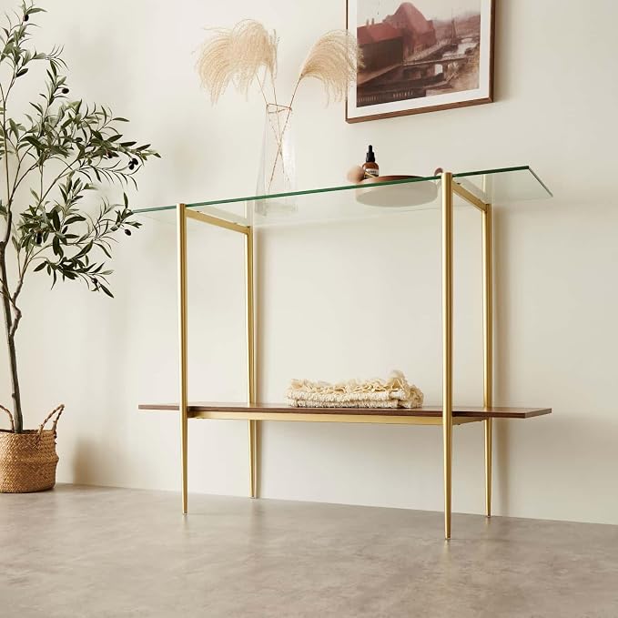 Clear & Walnut