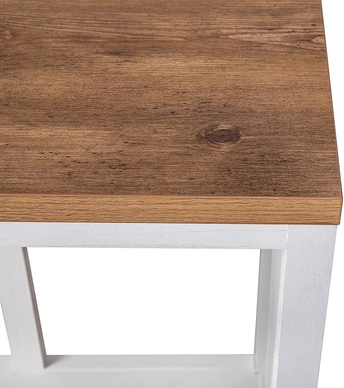Warm Oak Top/White Frame