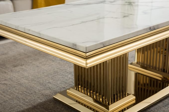 Coffee Table - White Gold
