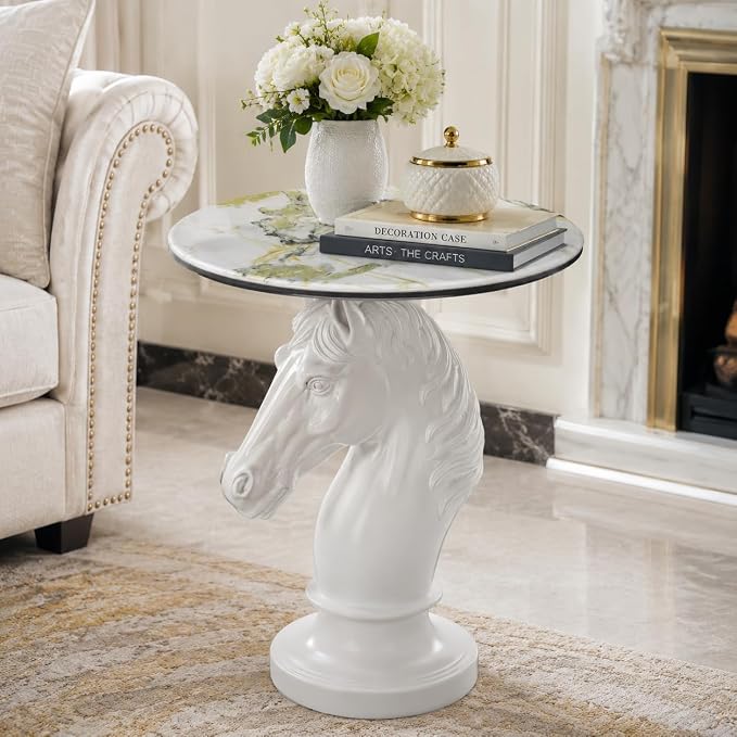 12 Horse - Patterned White Horse