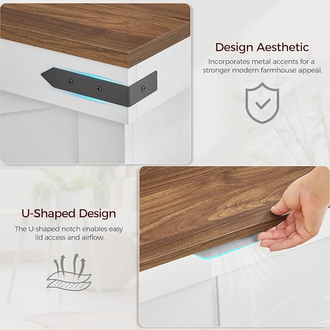 White + Walnut