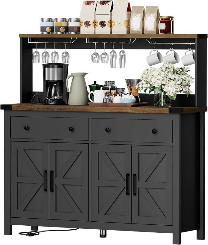 Black/Wood