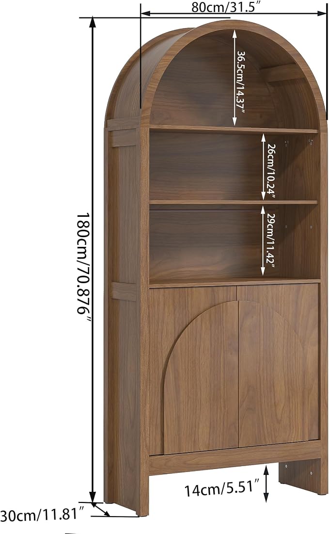Walnut-large Arched