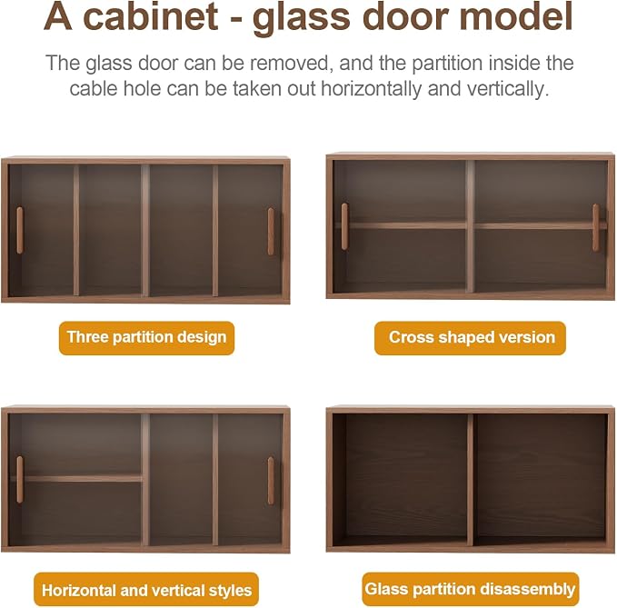 C Glass Door Walnut