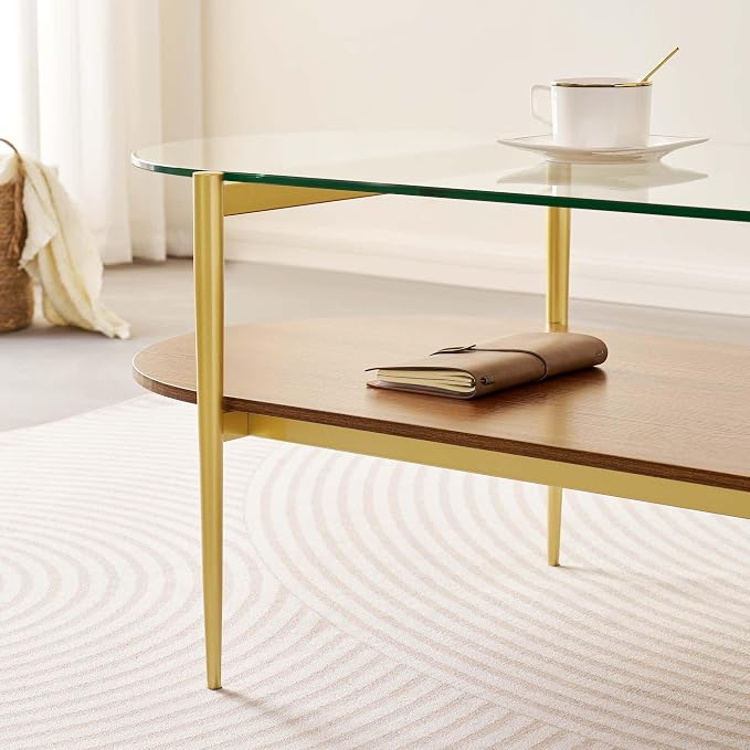 Clear & Walnut