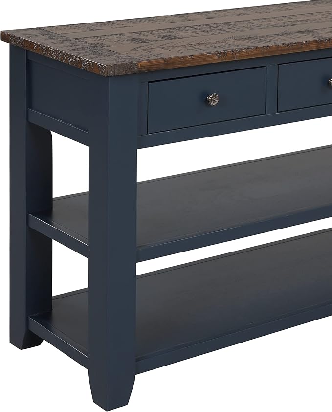 Blue & Brown Top 3 Drawers