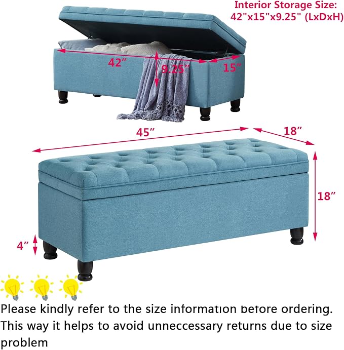 Linen Light Blue 45\