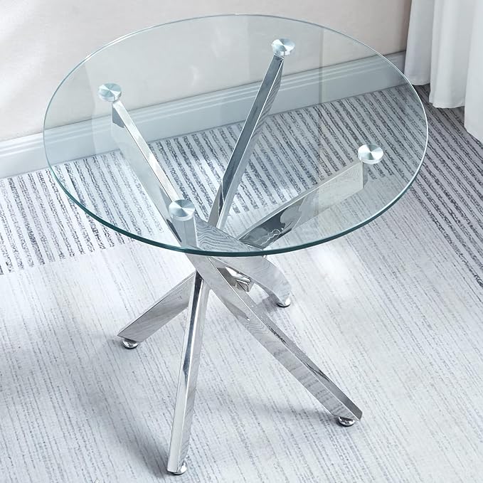 Round Top & Silver Base