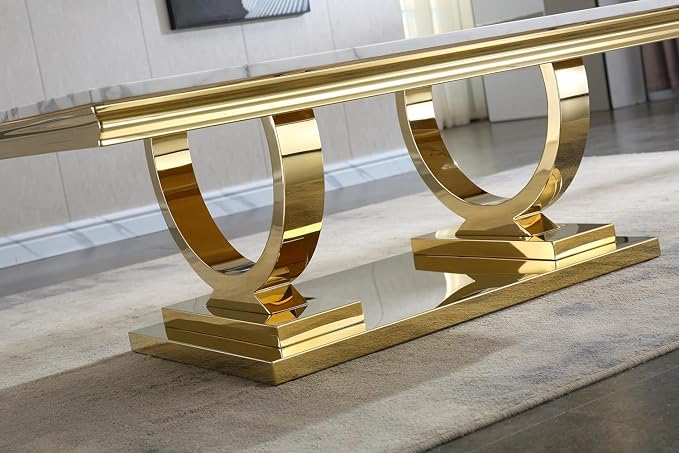Coffee Table - White Gold Base