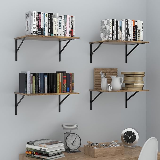 Rustic Brown Shelves