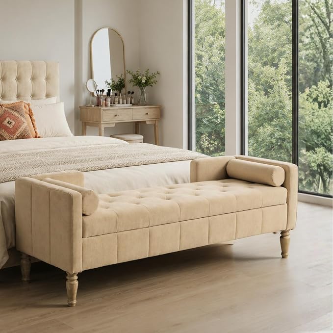 64.6'' W Sand - Wood Legs