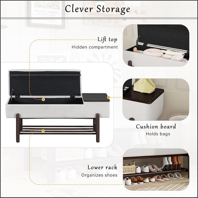 Flip-top Storage: Espresso