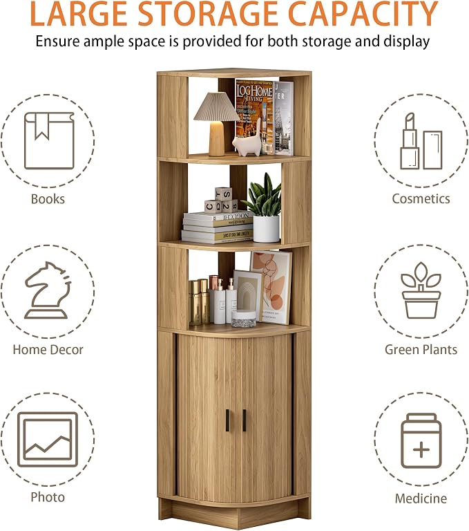 Corner Cabinet-oak