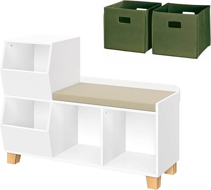 White With 2 Olive Bins