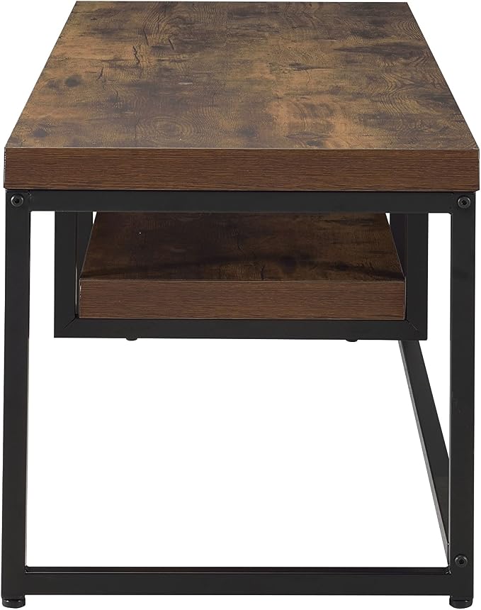 Black + Oak + Synthetic Wood + 40-49 Inches