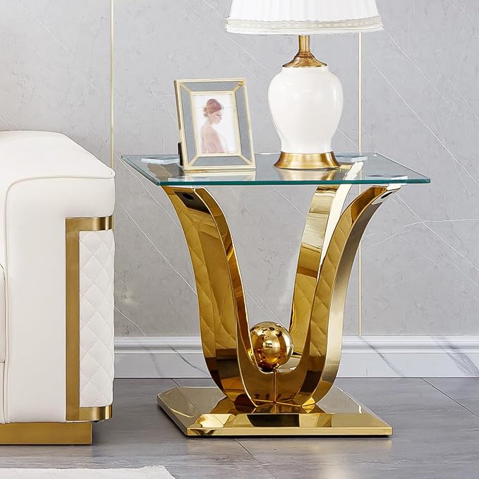 Gold End Table