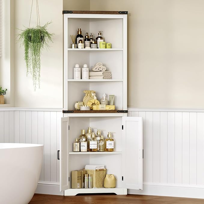 White +Open Shelf
