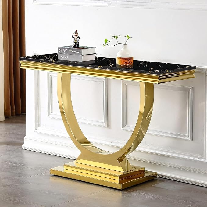 Console Table - Black Gold