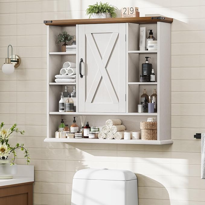 Rustic White and Brown