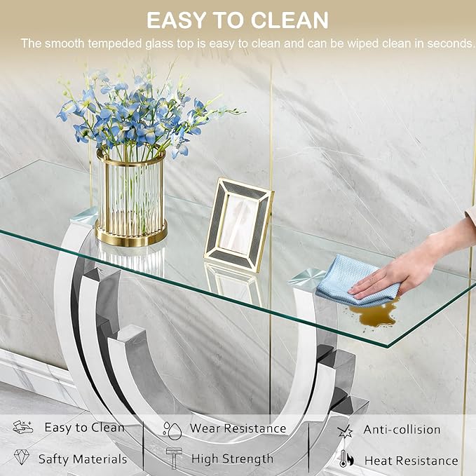 Silver Console Table