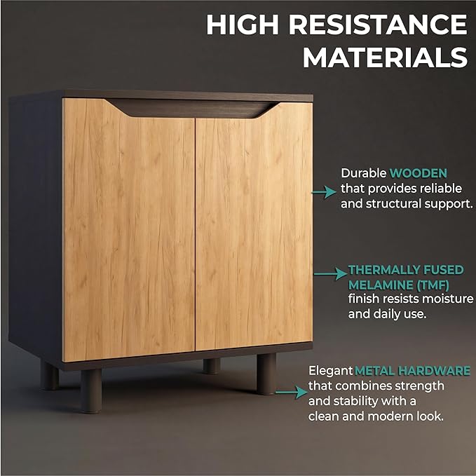 Black, Natural Oak