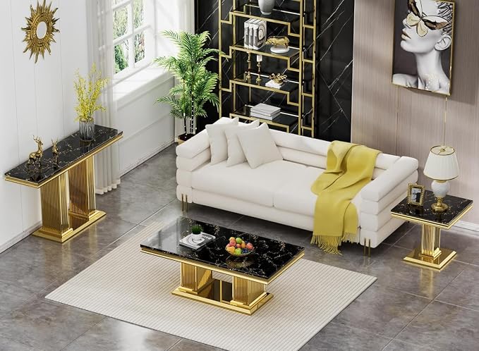 Console Table - Black Gold