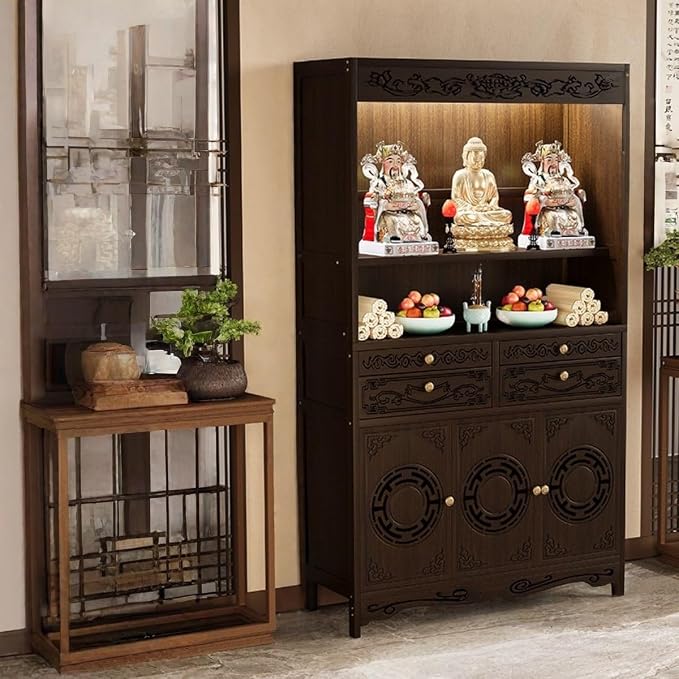 Double Door With Pull-out Board, Buddhist Altar