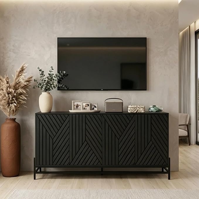 Black Carved Lines