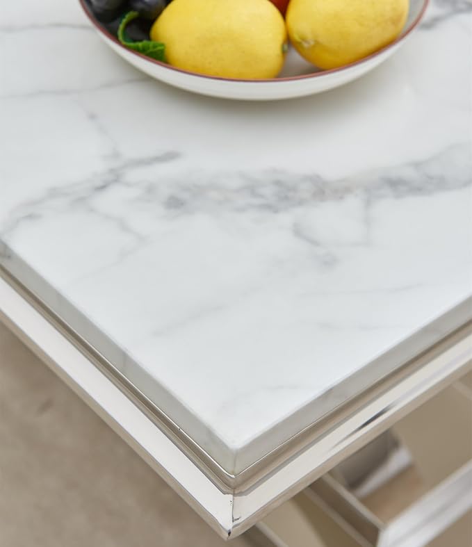 Console Table,white&gold