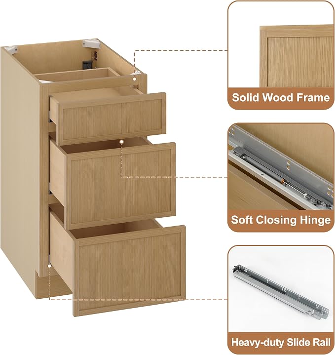 Natural With 3drawers
