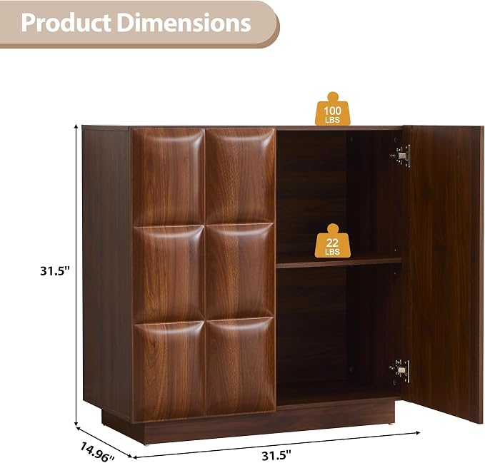 Set of 2 Walnut