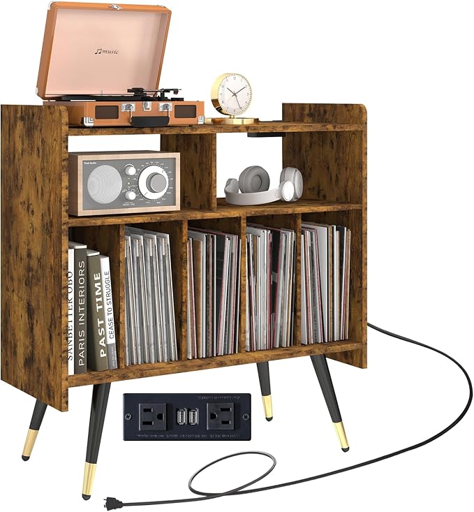 Brown - 6 Compartments (Usb and Socket)