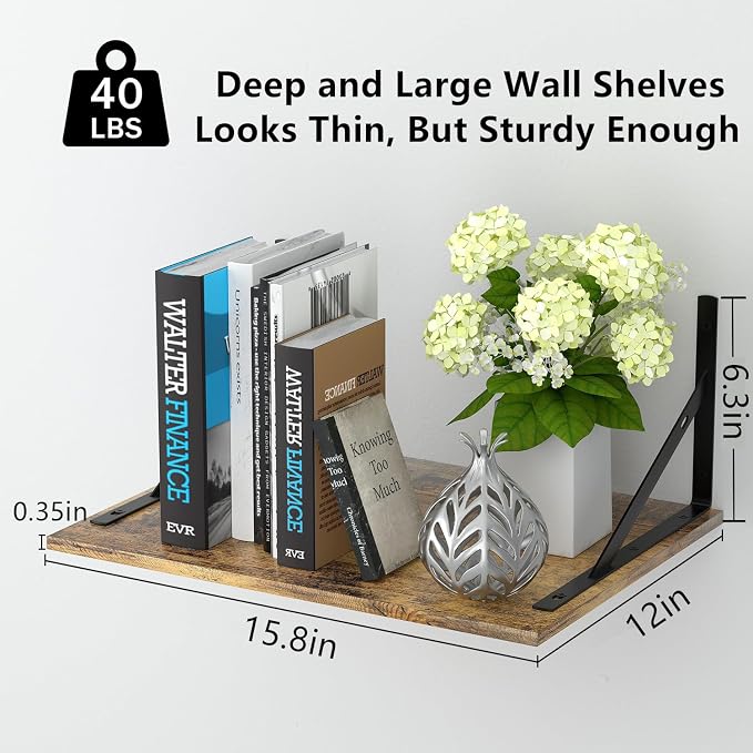 Rustic Brown Shelves