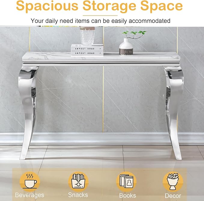 White Silver Console