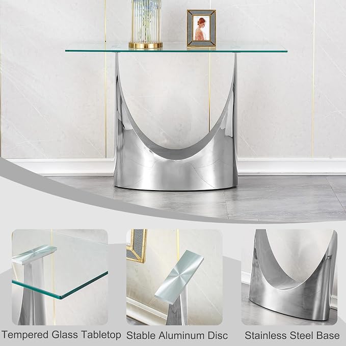 Silver Console Table
