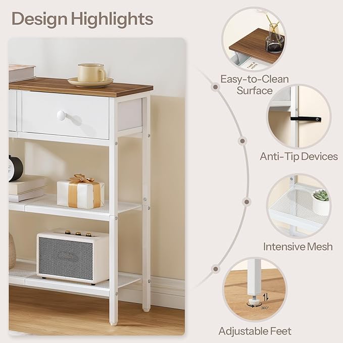 Walnut + White