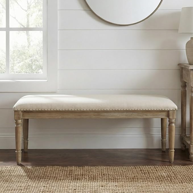Linen Beige, Nailhead Trim