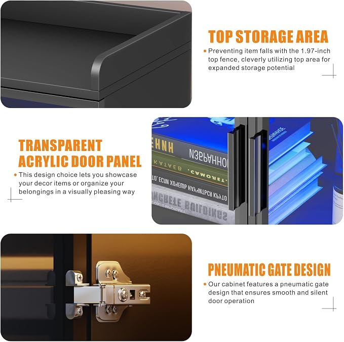 Black-transparent Acrylic Doors
