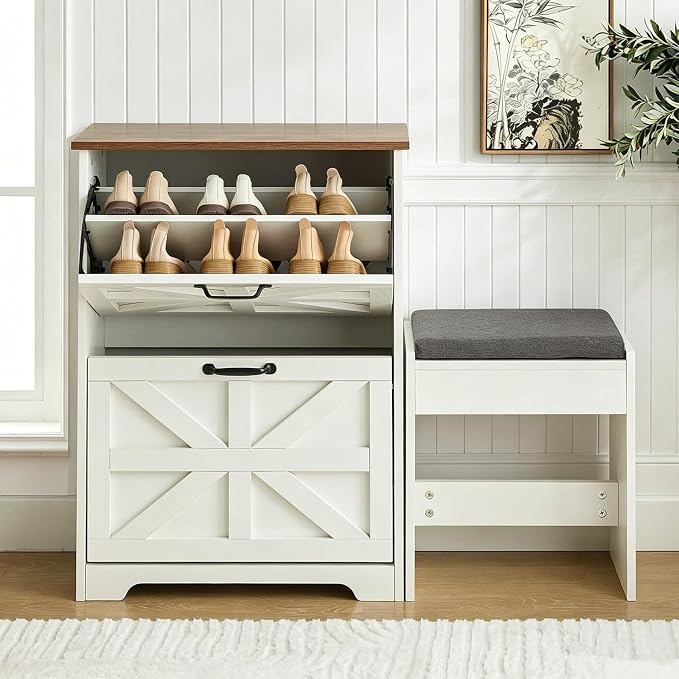 White(free Random Shoe Stool)