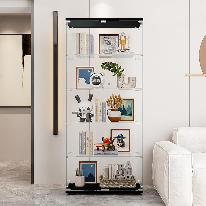 Black - 2 Doors & 5 Shelves