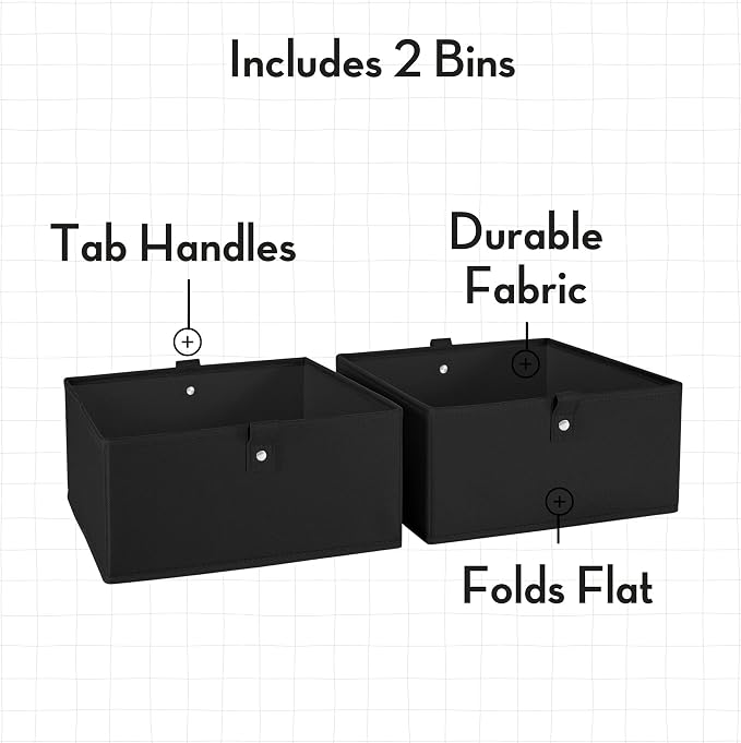 White With 2 Black Bins