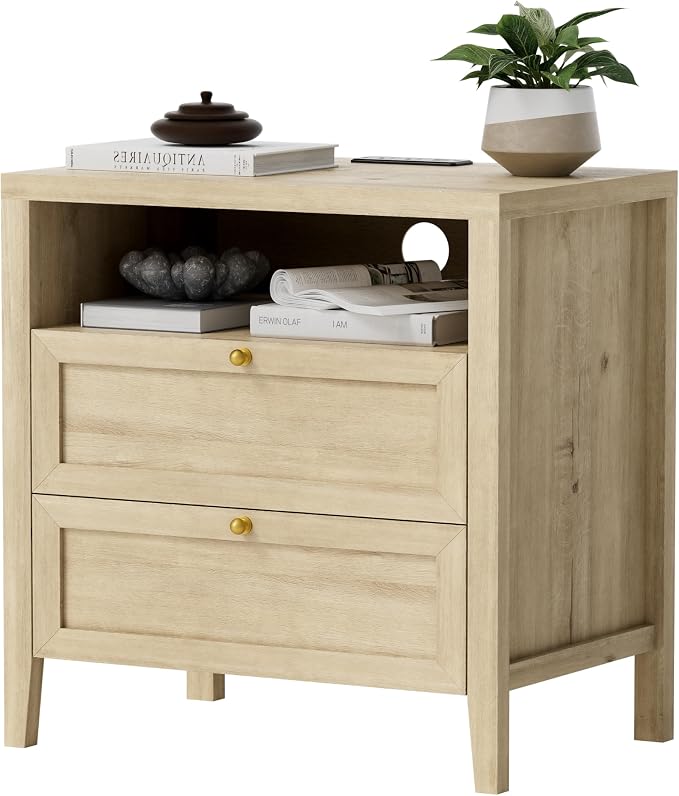 2 Drawers/Light Oak