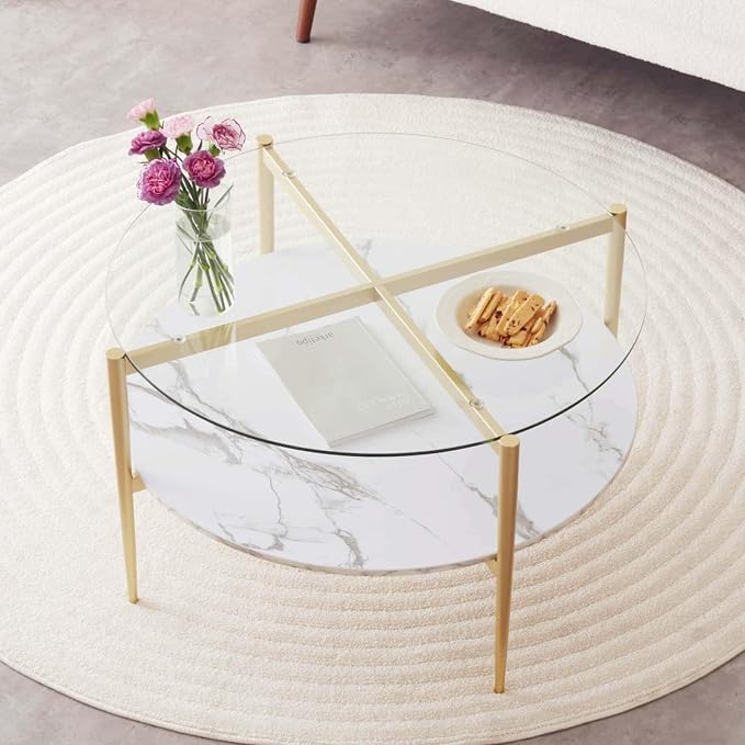 Clear & White Marble