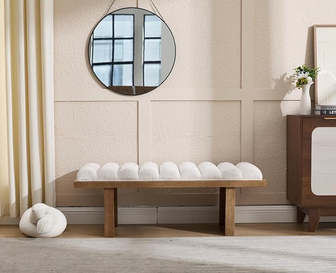 Beige Chenille-natural Wood