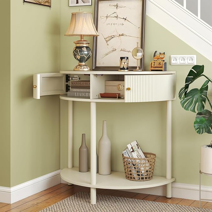 Cream White - Fluted Design