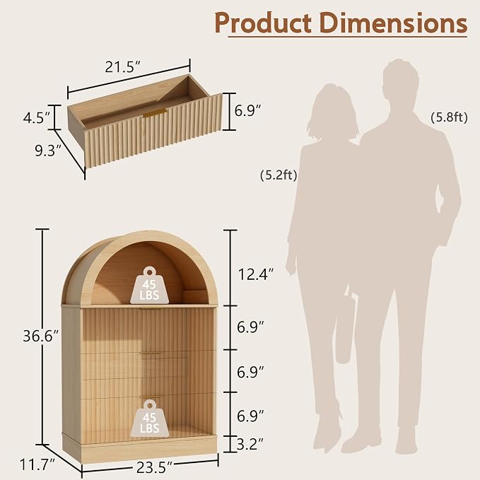 3-drawer - Natural Oak