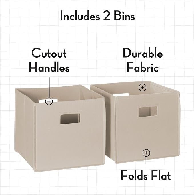 Pure White With Taupe Bins