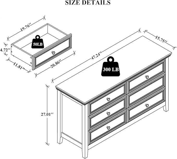 W (6 Drawers)