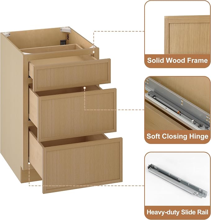 Natural With 3drawers