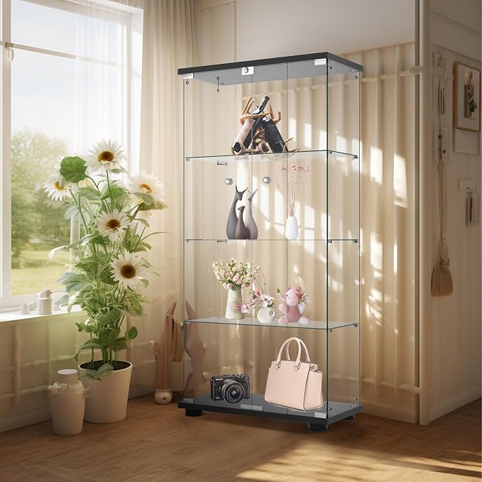 2-door 4-shelf, Black